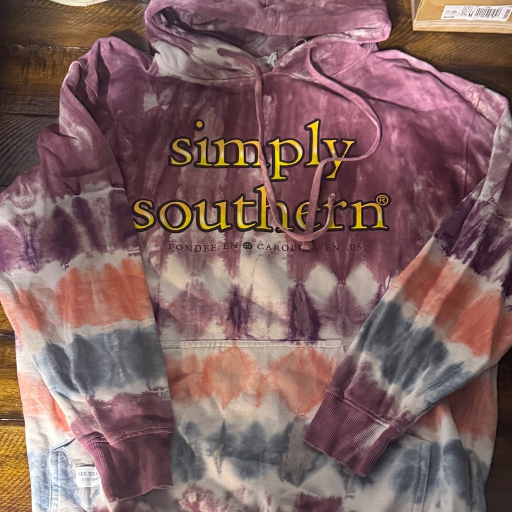 Simply Southern Purple and Pink Tie-Dye Hoodie